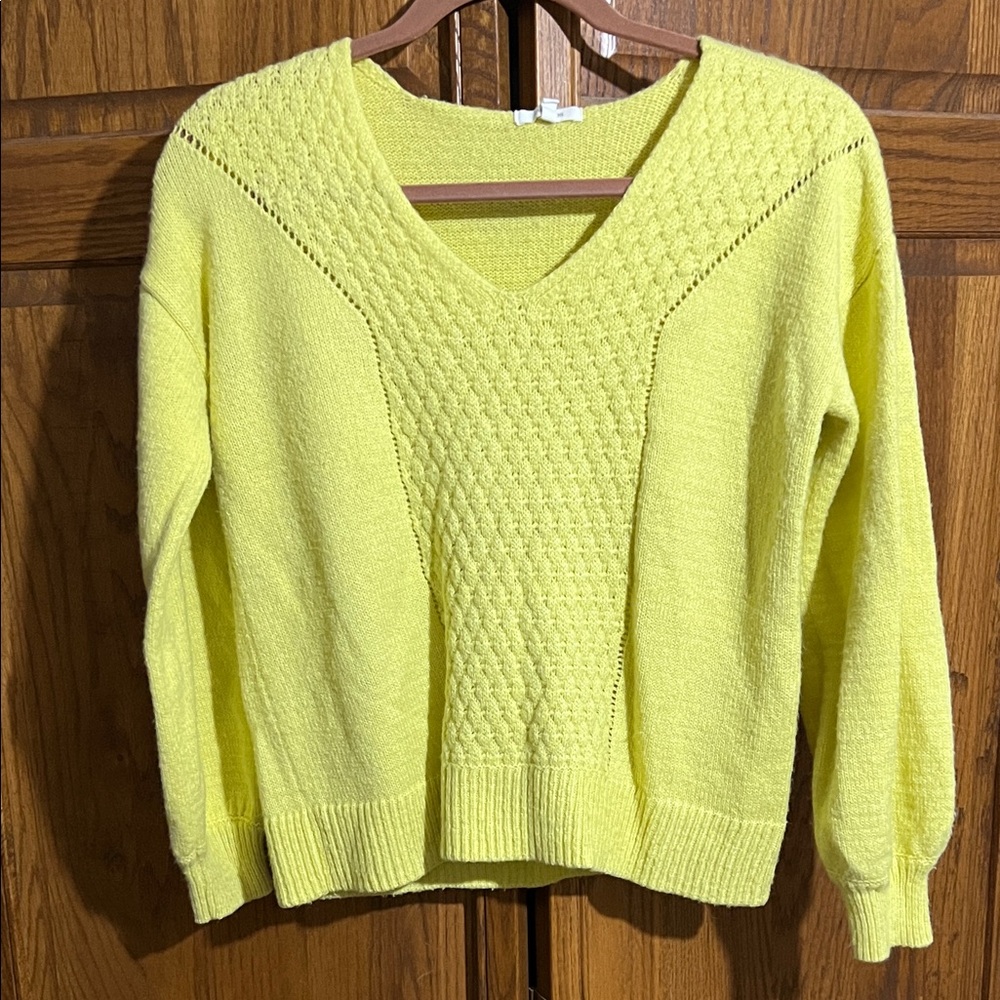 Maurices Bright Yellow V-Neck Sweater